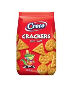 Biscuiti aperitiv Croco Crackers cu sare 100g
