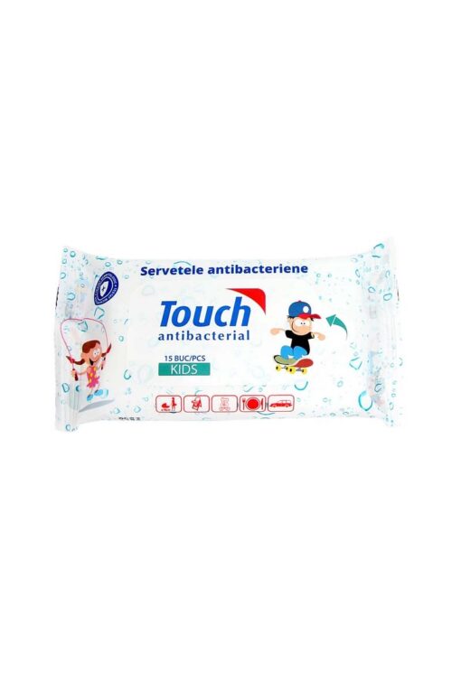 Servetele umede antibacteriene Touch Kids