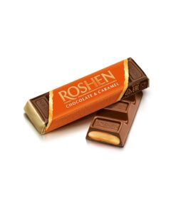 Baton de ciocolata cu lapte Roshen cu umplutura de caramel 40g