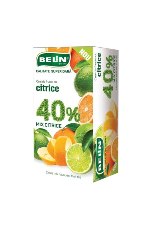 Ceai fructe BELiN - Calitate superioara, mix citrice 40%, 20 pliculete