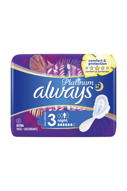 Absorbante Always Platinum Day & Night, Marimea 3, 6 bucati