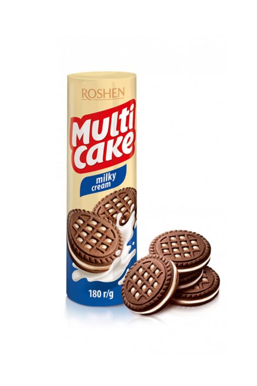 Roshen Multicake biscuiti de cacao cu umplutura de lapte 180g