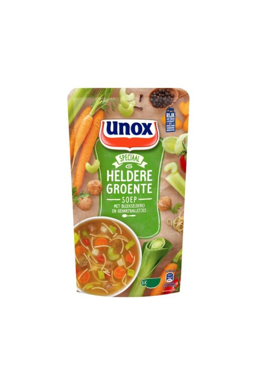 Supa de legume cu chiftelute si telina verde Unox Olanda 570 ml