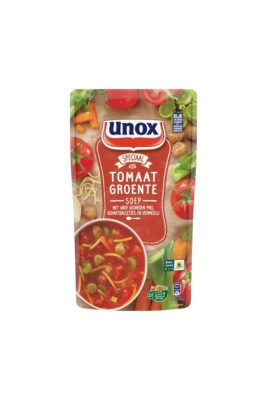 Supa de rosii cu legume, praz, taietei si chiftelute Unox Olanda 570 ml