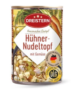 Supa deasa cu paste, legume fine si pui Dreistern 400 ml