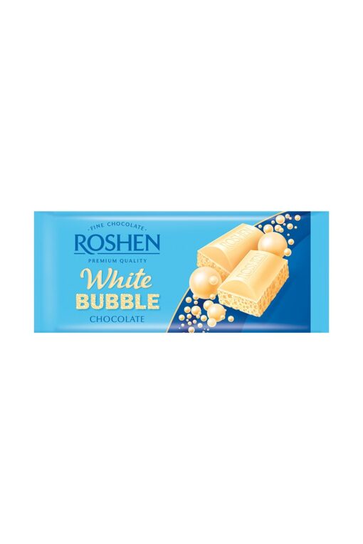 Roshen White Bubble Chocolate ciocolata alba aerata 80 g