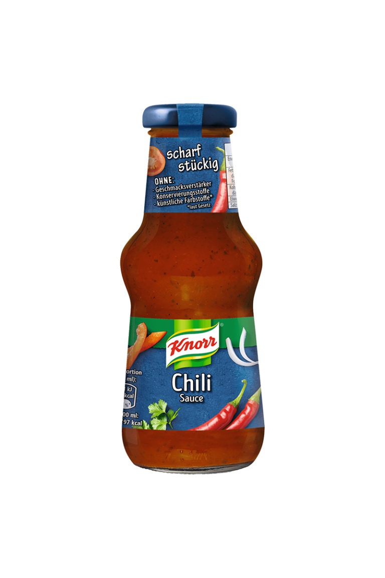 Knorr ChiliSauce sos 250 ml, sos chili, sos ardei Knorr Total Blue