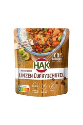 Linte cu curry gata preparata Hak 550 g
