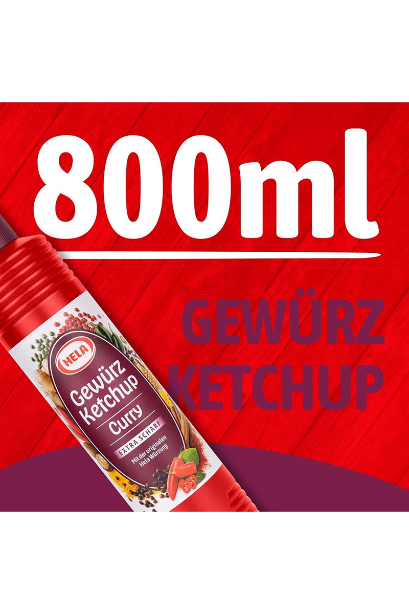 Ketchup Curry Extra Iute Hela 800 ml - imagine 3