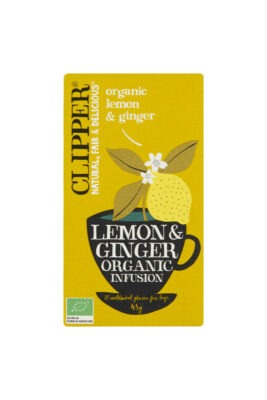 Clipper Infuzie organica de lamaie si ghimbir 20 pliculete