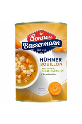 Sonnen Bassermann Supa gata preparata bouillon de pui cu chiftelute de pasare 400 ml