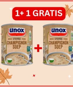 1+1 GRATIS Supa de ciuperci Champignon Unox Olanda 300 ml