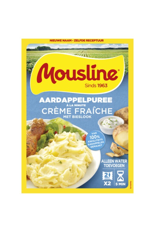 Mousline Aardappelpuree crème fraiche bieslook 186 g