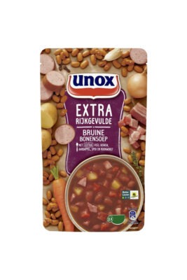 Supa cu fasole boabe bruna si carnati afumati 570 ml, Unox Olanda