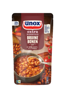 Supa cu fasole boabe bruna si carnati afumati 570 ml, Unox Olanda