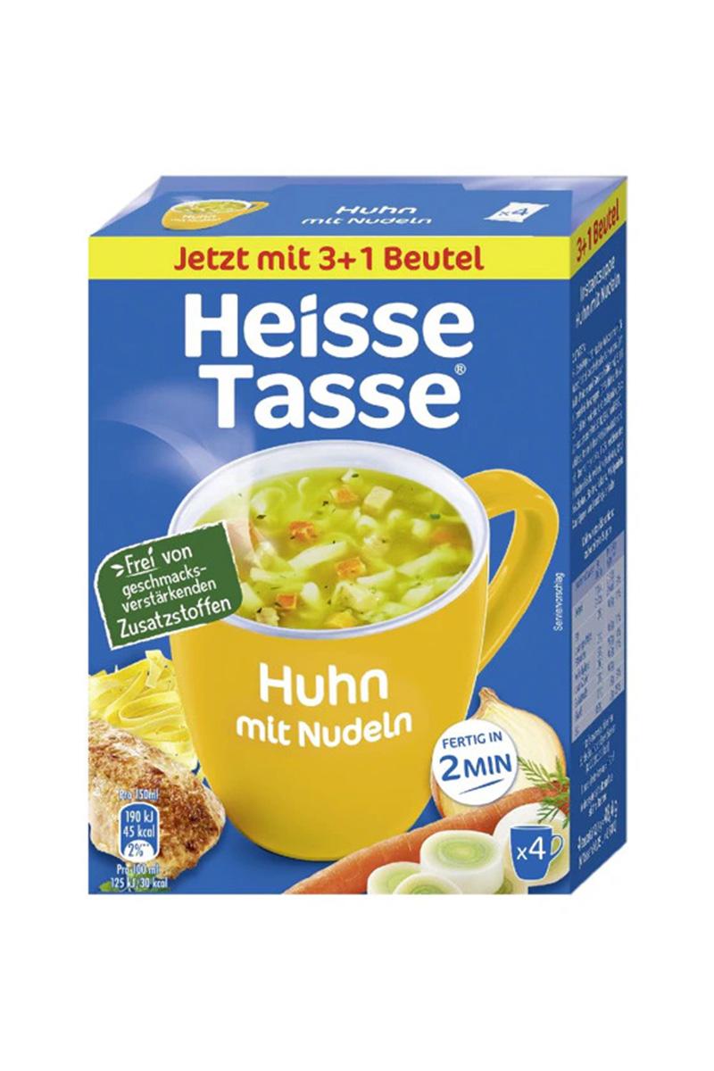 Heisse Tasse Supa cu pui si taitei 4 x 12,1 g