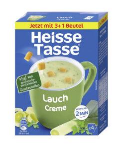 Heisse Tasse Supa cu crutoane si praz gustos 4 x 18,6 g, import Germania