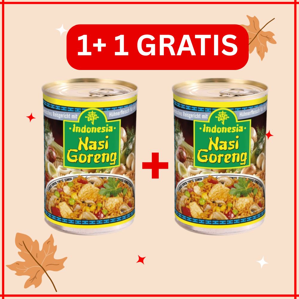 1+1 GRATIS Indonesia Nasi Goreng delicios 350 g, import Germania