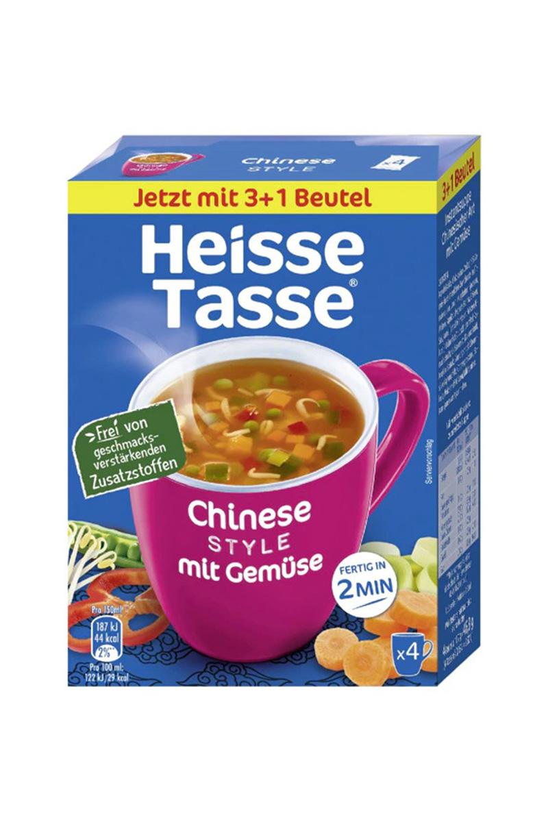 Heisse Tasse Supa delicioasa Chinezeasca de legume 4x11,7g, import Germania