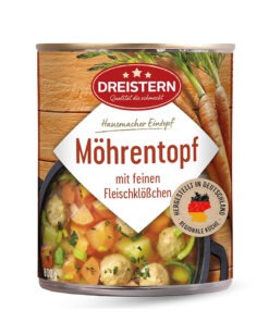 Dreistern tocanita de morcovi cu chiftelute de porc, 800 g import Germania