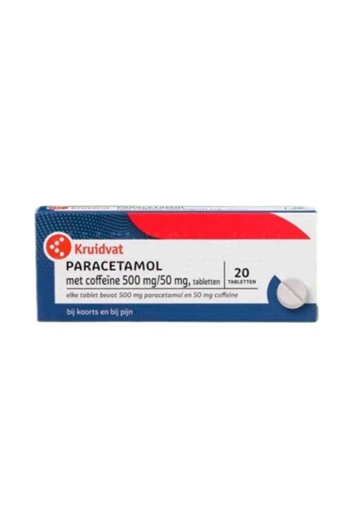 Kruidvat Paracetamol cu ​​cafeină 500MG/50MG Tablete 20 buc