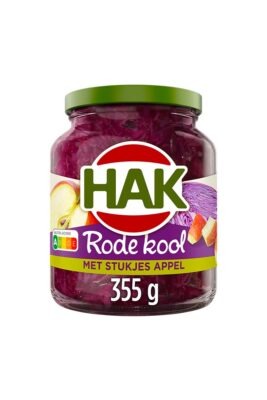 Hak Varza rosie cu bucati de mere 355 g, import Olanda