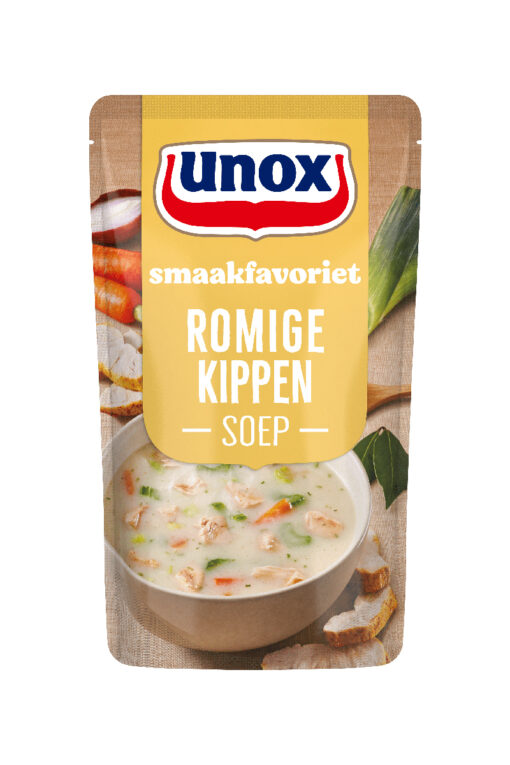 Unox romige kippen soep met frisse romkaas en sjalotjes 570 ml