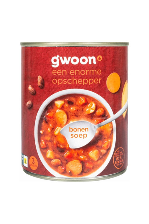 g’woon bruine bonensoep met rookworst 800 ml