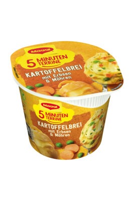 MAGGI 5 minute piure de cartofi cu mazare si morcovi 43g, import Germania