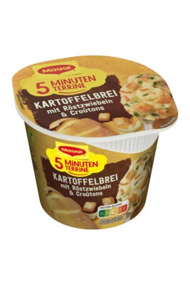 MAGGI 5 minute piure de cartofi cu ceapa prajita si crutoane 56g, import Germania