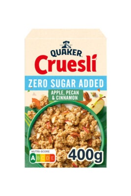 Quaker Cruesli cereale mere, scortisoara, nuci pecan 400 g, fara zahar adaugat, Olanda