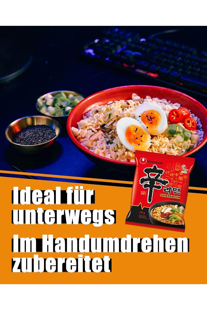 Nongshim Shin Ramyun Noodles, supa instant picanta 120g - Afbeelding 3