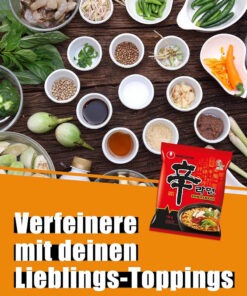 Alternative view of Nongshim Shin Ramyun Noodles, supa instant picanta 120g