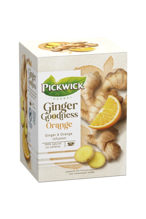 Pickwick Herbal ceai cu ghimbir si portocale 30g 15 pliculete x 1,75g - imagine 2