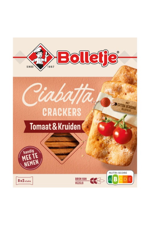 Bolletje Ciabatta crackers tomaat & kruiden 190 g