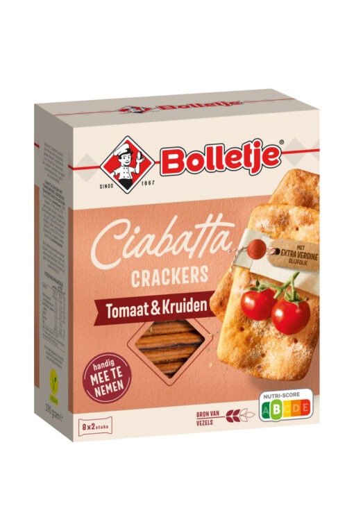 Bolletje Ciabatta crackers tomaat & kruiden 190 g - Afbeelding 2