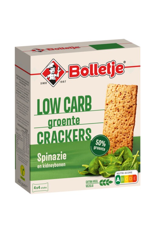 Bolletje 50% groente crackers spinazie 200 g - Afbeelding 2