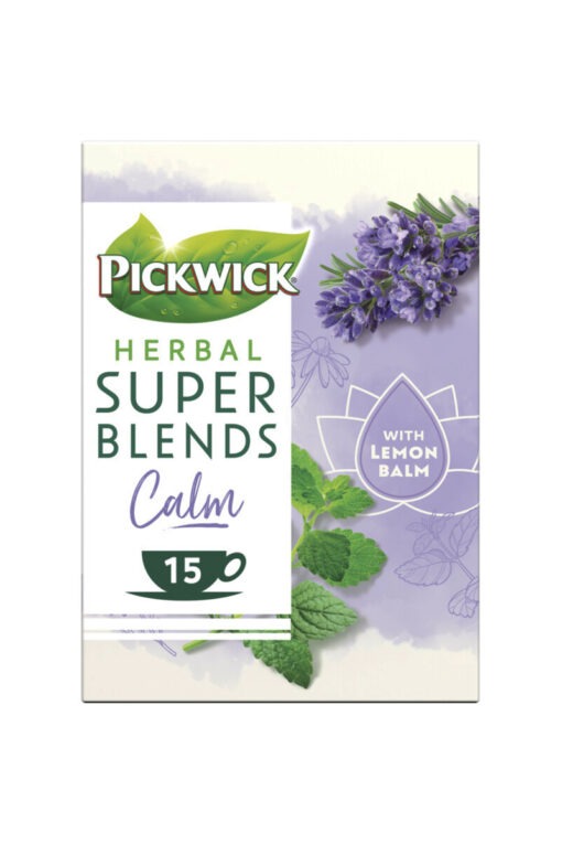 Pickwick Super Blends Calm ceai cu lavanda si musetel,  30g 15 pliculete x 2g