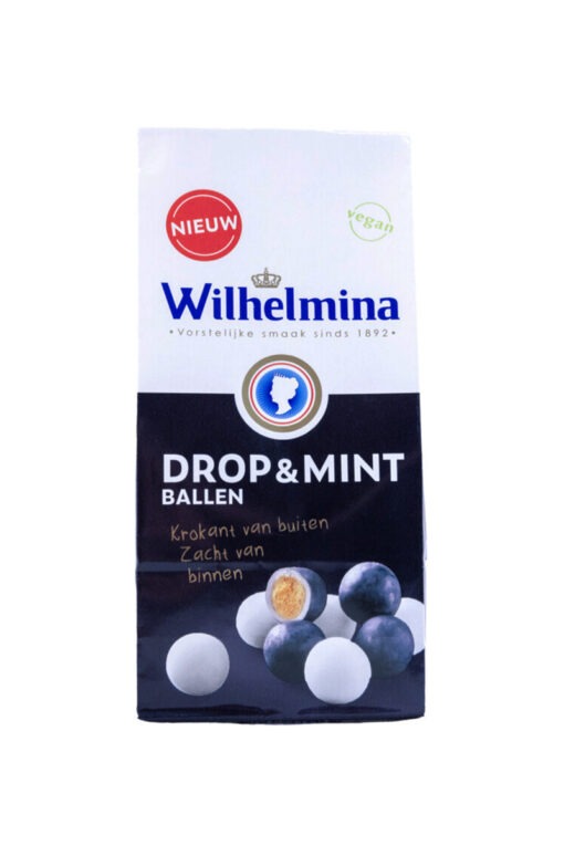 Wilhelmina bomboane cu menta si lemn dulce Olanda, 200g