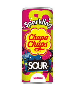 Chupa Chups Sour Strawberry bautura carbogazoasa cu aroma de capsune 250ml