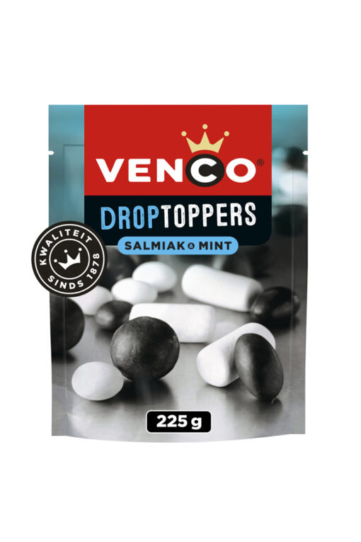 Venco Droptoppers salmiak & mint 225 g