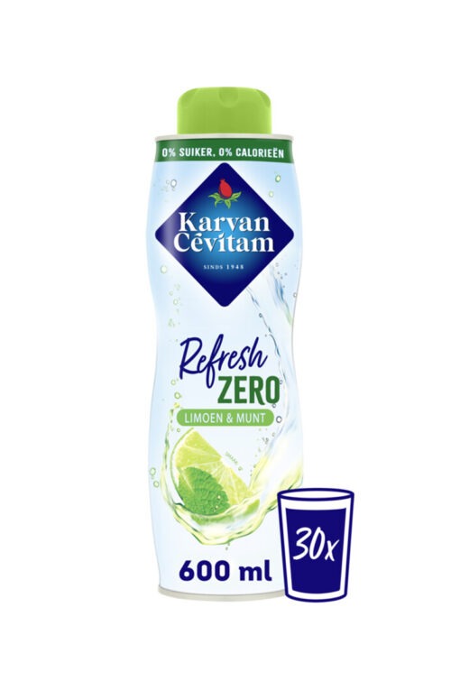Karvan Cevitam Zero Zahar Sirop Lime & Menta 600 ml