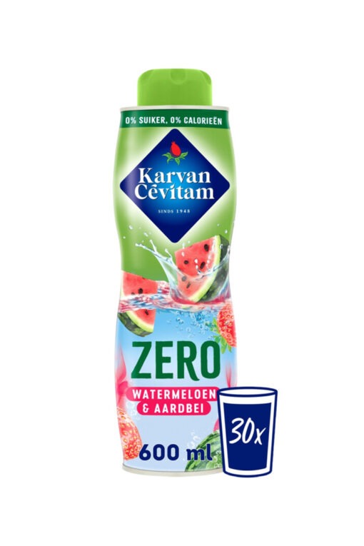 Karvan Cevitam Zero Zahar Sirop Pepene si Capsune 600 ml