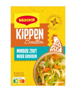 Maggi Bouillon cuburi gust de pui cu continut redus de sare 8 bucati, 72g , Olanda