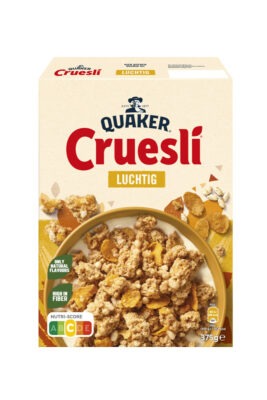 Quaker Cruesli Muesli cu ovaz, orez si fulgi de porumb 375g, import Olanda