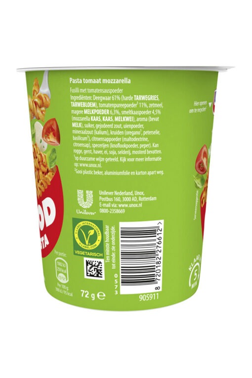 Unox Good Paste cu mozzarella si rosii 72g – Bild 2