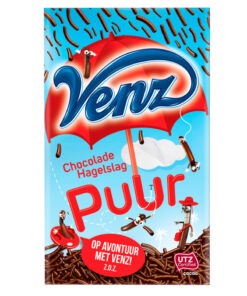 Fulgi rotunzi de ciocolata neagra Venz PUUR Olanda 400g