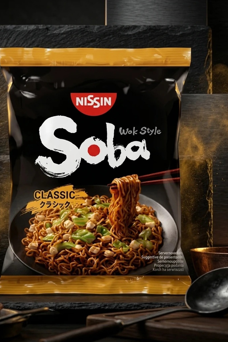 Soba Nissin Noodles cu sos condimentat Clasic 109g - Image 2