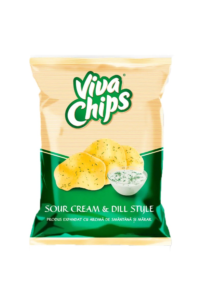 Viva Chips cu Aroma de Smantana si Marar 100 g