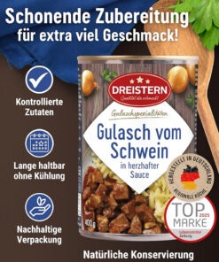 Vedere alternativă la Dreistern Gulas de porc 400 g